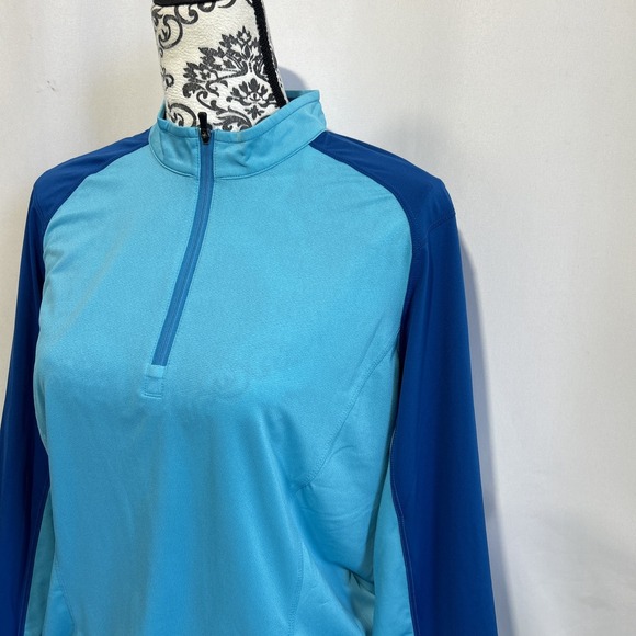 Arc'teryx Performance 1/4 Zip Women's Lightweight Pullover Base Layer Blue Sz XL - Picture 2 of 10